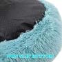 otoez Round Plush Donut Pet Bed Fur Donut Cuddler Warm Soft Dog Cat Cushion Bed Calming Bed Non-Slip Bottom (15''/19''/23/27''/31/39)