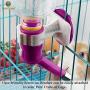 SunGrow Water Bottle, No Drip Dispenser Bottle, Secure Nozzle and Stainless Steel Drinking Head, Easy to Install in Cage or Crate, Refills Quickly, Keep Pets Hydrated