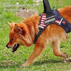 PAWABOO Dog Vest Halter Harness, Adjustable Durable Heavy Duty Soft Padded Reflective Dog Vest Harness with Handle on Top for Pet Dog Training Walking, Hook and Loop Closure