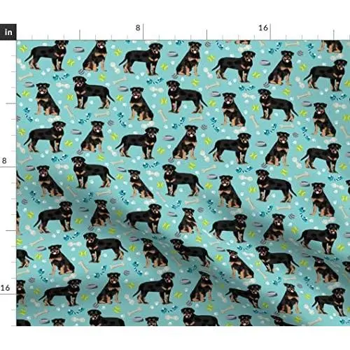 Spoonflower Fabric - Rottweiler Dog Dogs Toys Blue Toy Bone Pet Portrait Printed on Modern Jersey Fabric by The Yard - Fashion Apparel Clothing with 4-Way Stretch Spoonflower Fabric - Rottweiler Dog Dogs Toys Blue Toy Bone Pet Portrait Printed on Modern Jersey Fabric by The Yard - Fashion Apparel Clothing with 4-Way Stretch