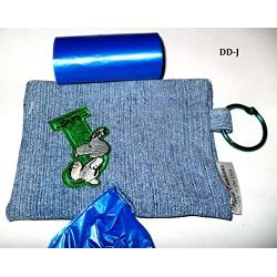 Neco Creations Light Blue Denim Pocket to Keep Your Pets Waste Bags