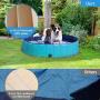 Winkeyes PVC Pet Dog Pool Pet Dog Swimming Pool Portable Foldable Pool Dogs Cats Bathing Tub Collapsible Non-Slip Puppy Bathing Tub Kid Ball Water Pond Kiddie Pool for Garden Bathroom Outdoor, 80x20cm