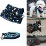 BroBear Pet Stars Vest Mesh Harness and Leash Set Blue for Cats & Small Dogs Blue