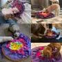 Farfly Snuffle Mat，Dog Snuffle Mat，Nosework for Dogs Large Small PetDog Puzzle Toys Interactive Feeding Mat Machine Washable