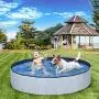 INF Foldable PVC Dog Pool XLL - Swimming Pool for Cat and Kid - No Slip Bath Pool for Large Pet - Gray INF Foldable PVC Dog Pool XLL - Swimming Pool for Cat and Kid - No Slip Bath Pool for Large Pet - Gray