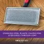 Ryans Pet Supplies Paw Brothers Flat Slicker Brush for Dogs, Stainless Steel Pins, 4.5 x 2 inches, Large