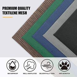 Veehoo Cooling Elevated Dog Bed with Curved Poles, Raised Pet Cot for Large Medium Small Dogs, Durable & Breathable Textilene Mesh Mat, Nonskid Feet, Indoor or Outdoor Use
