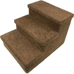 Penn-Plax 3-Step Carpeted Pet Stairs - Great for Cats & Dogs - Holds Up to 150 LBS