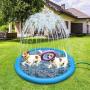 ERKOON 59 Inch Splash Sprinkler Pad for Dogs, Splash Pad Play Mat for Kids Toddlers Dogs, Dog Bath Pool Thickened Durable Bathing Tub Pet Summer Outdoor Water Toys