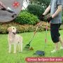 Extra Large Dog Pooper Scooper - Metal Pet Poop Tray and Rake Set with Long Handle for Small Medium Large Dogs, Heavy Duty Pet Waste Removal Scoop for Gravel, Lawns, Grass, Dirt