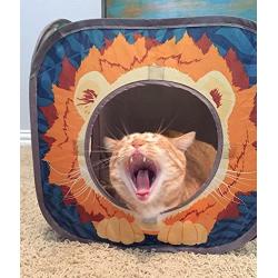 Kitty City Jungle Cat Cube Combo, Collapsible Cat Cube, Cat Bed, Tunnel, Cat Toys