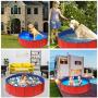 HCILY Pet Bath Pool Collapsible Kids Pool Plastic Dog Cat Wash Tub in The Garden