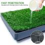 KZNANZN Dog Grass Pad with Tray,Artificial Grass Turf Professional Potty Patch with Drawer Indoor/Outdoor Training Dog Pee Potty Pad,Suitable for Medium and Small Dog -with a Dog Chewing Toy