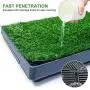 KZNANZN Dog Grass Pad with Tray,Artificial Grass Turf Professional Potty Patch with Drawer Indoor/Outdoor Training Dog Pee Potty Pad,Suitable for Medium and Small Dog -with a Dog Chewing Toy KZNANZN Dog Grass Pad with Tray,Artificial Grass Turf Professional Potty Patch with Drawer Indoor/Outdoor Training Dog Pee Potty Pad,Suitable for Medium and Small Dog -with a Dog Chewing Toy
