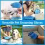 Pet Grooming Glove - Efficient Pet Hair Remover Mitt - Enhanced Five Finger Design - Perfect for Dog & Cat with Long & Short Fur - 1 Pair Pet Grooming Glove - Efficient Pet Hair Remover Mitt - Enhanced Five Finger Design - Perfect for Dog & Cat with Long & Short Fur - 1 Pair