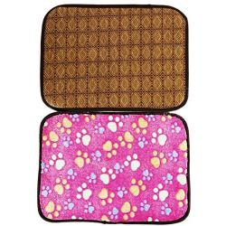 BATTILO HOME Pet Cooling Bed mat Summer Blanket Bamboo Fabric Cool pad for Dogs and Cats(M,Pink)