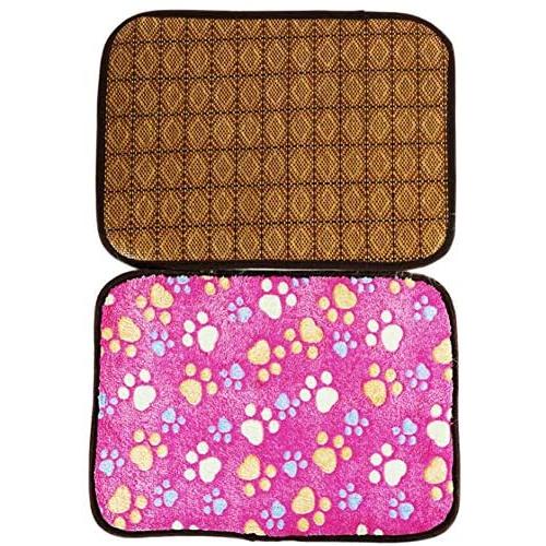 BATTILO HOME Pet Cooling Bed mat Summer Blanket Bamboo Fabric Cool pad for Dogs and Cats(M,Pink)