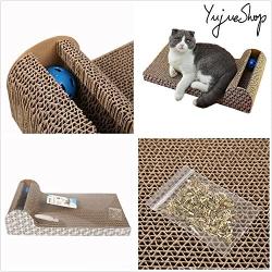 GUSEN Cat Scratching Post pad mat with Ball Placed in a Side Groove of The Shelf