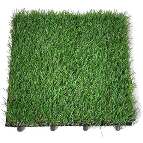 Hamiledyi Artificial Interlocking Dog Grass Mat,Puppy Pee Pad Turf Rug Pet Indoor Replacement Potty Training for Dog Patio Lawn Decoration - 11.8 x 11.8in