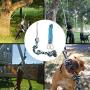 DIBBATU Spring Pole Dog Rope Toys Outdoor Hanging Bungee Toys Interactive Tether Tug of War for Pitbull & Medium to Large Dogs Muscle Builder Exercise & Solo Play Toy