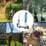 DIBBATU Spring Pole Dog Rope Toys Outdoor Hanging Bungee Toys Interactive Tether Tug of War for Pitbull & Medium to Large Dogs Muscle Builder Exercise & Solo Play Toy