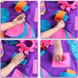 LANGGE Pet Dog Sniffing Mat Find Food Pet Interactive Play Toys Dog Mat for Relieve Stress Puzzle Pet Feeding Pad Training Blanket