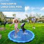 Procity Splash Pool for Dogs Kids, 68” Thickened Durable Dog Pool Pet Bathing Tub Summer Outdoor Water Toys Splash Pad Sprinklers Play Mat, XXL