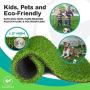 SavvyGrow Artificial Grass for Dogs AstroTurf-Rug - Premium 4 Tone Synthetic Astro Turf, Easy to Clean with Drain Holes - Fake Turfs for Patios – Non Toxic (Many Sizes)(17 in x 24 in)