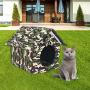 Pet Outdoor House, Waterproof and Weatherproof Cat House, Foldable Pet Shelter, Winter Thick and Warm Cat Litter, Removable and Washable Foldable Stray Cat Litter