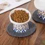 LIONWEI LIONWELI Ceramic Tilted Elevated Cat Dog Bowl Raised Cat Food Water Bowl Dish no Spill Pet Comfort Feeding Bowls with Mat LIONWEI LIONWELI Ceramic Tilted Elevated Cat Dog Bowl Raised Cat Food Water Bowl Dish no Spill Pet Comfort Feeding Bowls with Mat
