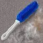 LuxPal Silicone Rubber Pet Grooming Massage Brush Shedding Hair & lint Removal for Dogs & Cats. Great for Car Seats, Carpets and Furniture (Blue)