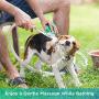 DELOMO Dog Bath Brush - 2 Pack Dog Bath Scrubber with Different Bristles - Gentle Massage & Deep Cleaning - Soft Silicone Dog Shampoo Brush - For Dogs and Cats with Long and Short Hair