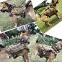 BMusdog Tactical Dog Harness Vest with Handle, Military Hiking Hunting Walking Dog Vest Adjustable Training Working 1000D Nylon Harness for Small Medium Large Dogs