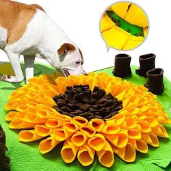 PetFun Dog Snuffle Mat for Feeding, Hunting, Foraging, Dogs Nosework Training Smell Toys-Treat Interactive Puzzle Dispenser, Slow Feeder Mat & Feed Game- Machine Washable