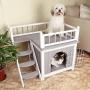 Petsfit 28'' LX21 WX25 H Indoor Cat House/Small Dog House
