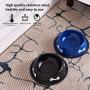 Jemirry 2Pcs Stainless Steel Cat Bowl Pet Bowl, Pet Food Dish Easy to Clean Durable Cat Dish for Food and Water, Blue and Black