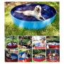 None Brand PetsBark Foldable Dog Swimming Pool, Hard PVC Placstic Pet Bathing Tub, Collapsible Kiddie Outdoor Swimming Pool for Pets, Dogs, Cats, Kids, Red and Blue Send Randomly