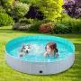 lunaoo Foldable Dog Pool - Portable Kiddie Pool for Kids, PVC Bathing Tub, Outdoor Swimming Pool for Large Small Dogs lunaoo Foldable Dog Pool - Portable Kiddie Pool for Kids, PVC Bathing Tub, Outdoor Swimming Pool for Large Small Dogs