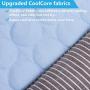 RPGT Pet Cooling Bed Mat Summer Self Cooling Pad Washable Cool Fabric Bed Mat Non-Slip Water Resistant for Dogs & Cats - No Water or Electricity Needed