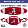 Pets First NCAA Alabama Crimson Tide Football Dog Toy, Tough Quality Nylon Materials, Strong Pull Ropes, Inner Squeaker, Collegiate Team Color