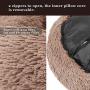 Anuwsasa Dog Calming Bed, Ultra Soft Donut Cuddler Nest Warm Plush Dog Cat Cushion with Cozy Sponge Non-Slip Bottom for Small Medium Pets, Machine Washable