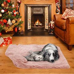 Dasior Pet Dog Cat Fluffy Fur Blanket Sleep Mat Reversible Double Layer Washable for Dog Bed, Couch, Sofa, Car