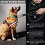 Heavy Duty Dog leashes for Large Dogs ,6Ft Reflective Multifunction Dog Leash with Car Seat Belt Bunckle,2 Padded Traffic Handle Dog Walking Training Shock Absorbing Bungee Leash for Extra Control