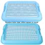 Petforu Dog Training Trays, Pet Toilet Training Pad Holder [Blue + White]