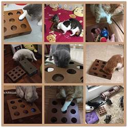 Duckart Pet Kitty Puzzle Toys Play Scratching Hide Seek Cat Toy Box with Balls