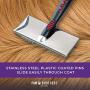 Ryans Pet Supplies Paw Brothers Coated Pin Flat Slicker Brush for Dogs, Small