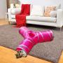PetLike 3 Way Cat Tunnel for Indoor Cats Collapsible Pop-up Pet Tube Peek Hole Hideaway Play Toys for Cats with Ball
