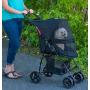 Pet Gear NO-Zip Happy Trails Lite Pet Stroller for Cats/Dogs, Easy Fold with Removable Liner, Storage Basket