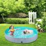 lunaoo Foldable Dog Pool - Portable Kiddie Pool for Kids, PVC Bathing Tub, Outdoor Swimming Pool for Large Small Dogs