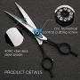 Fenice Dog Grooming Curved Scissors for Pets, Japan 440C Stainless Steel, Sharp blade, Suitable for Professional Beauticians （7.0/7.5/8.0 inch）